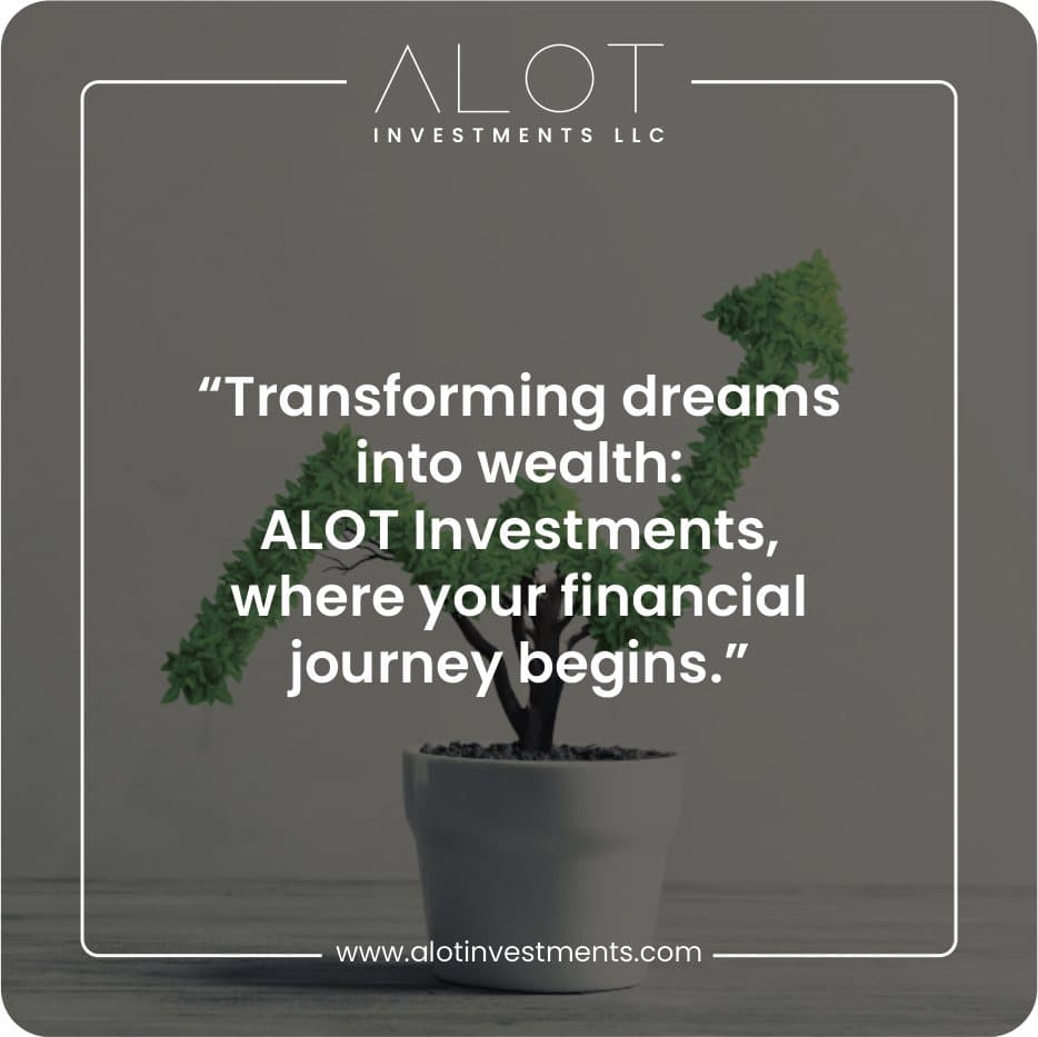ALOT Investments tile from the 2024 group calendar: a plant shaped like a rising arrow