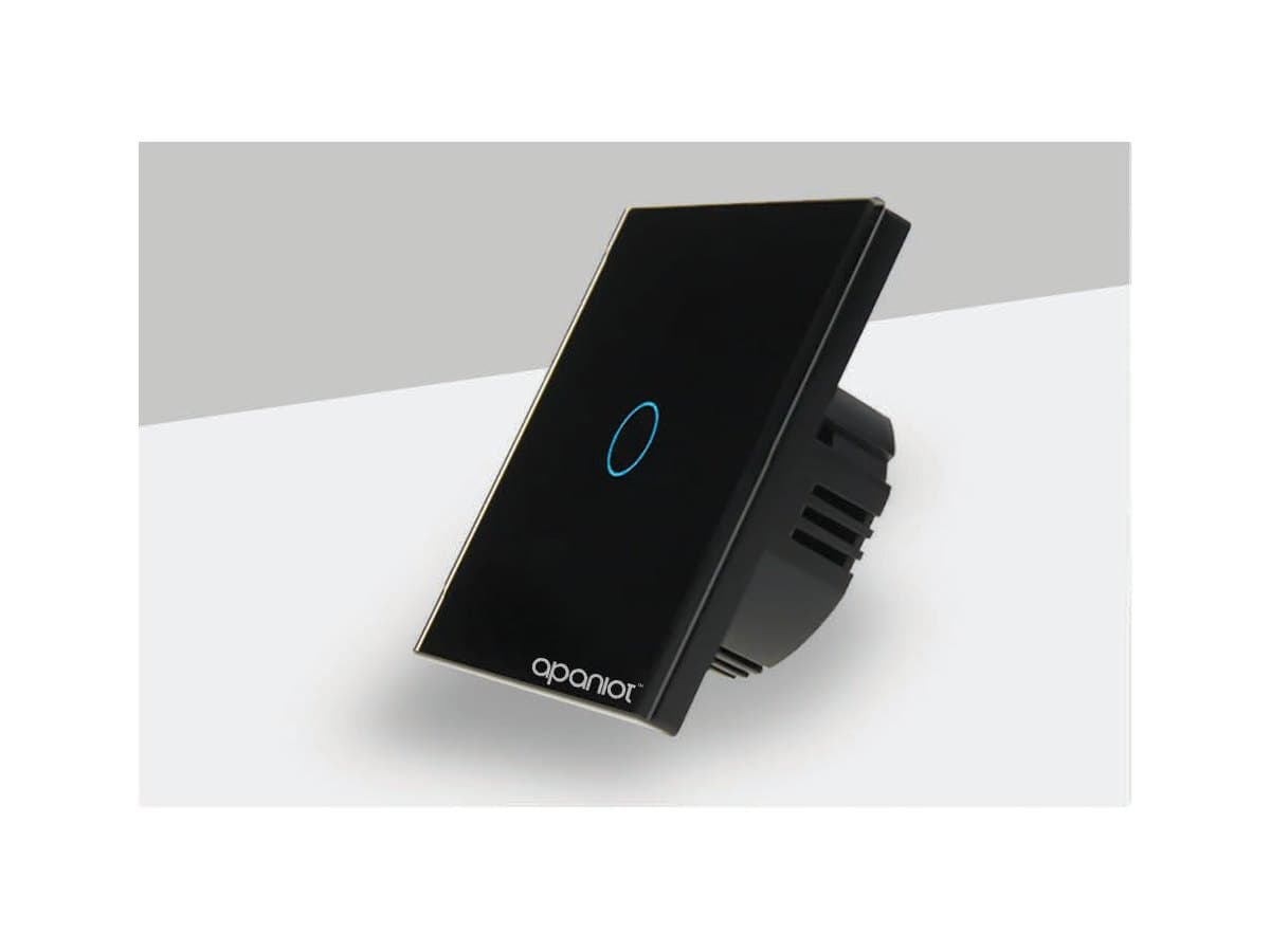 Apaniot MINI A1 one-gang glass touch switch in black